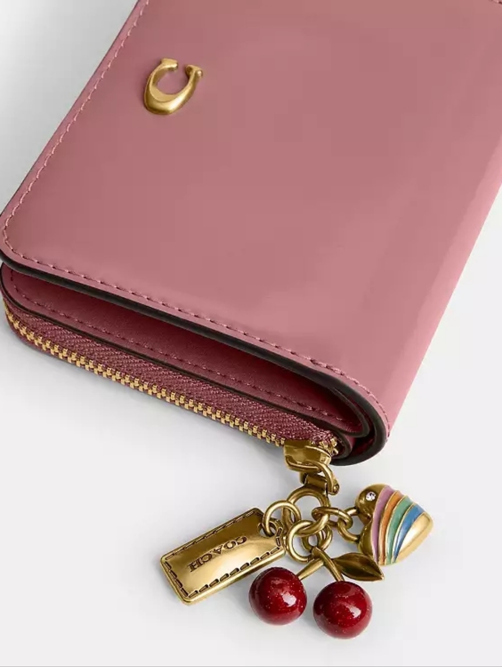 Coach Essential Billfold Wallet With Charms (peony pink) - Picture 11 of 11
